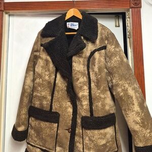 Women's Vintage Brown Shearling Coat